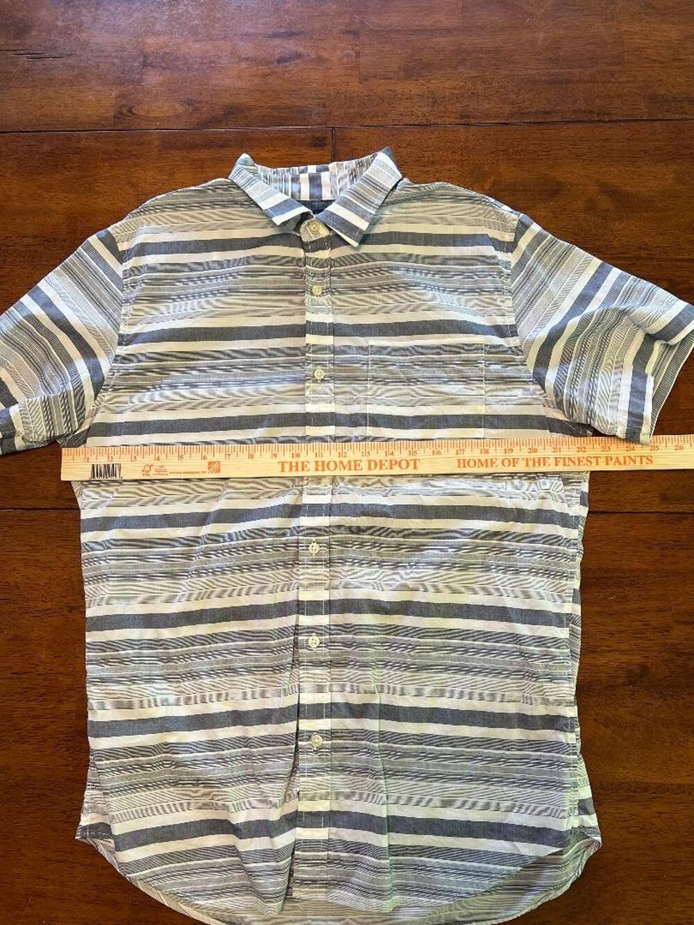 Mens Banana Republic Short Sleeve Soft Wash Slim Fit Button Down Shrt, Size L
